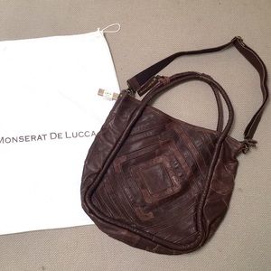 Monserat De Lucca Patchwork Leather Bag in Brown